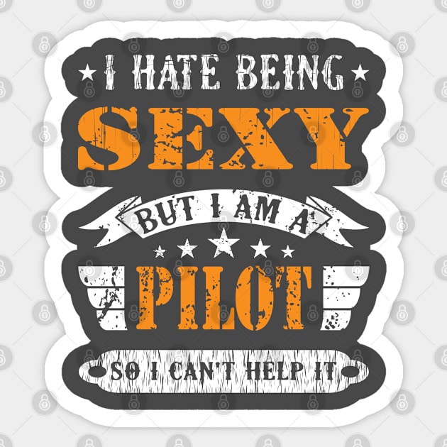 Sexy pilot Sticker by sudiptochy29